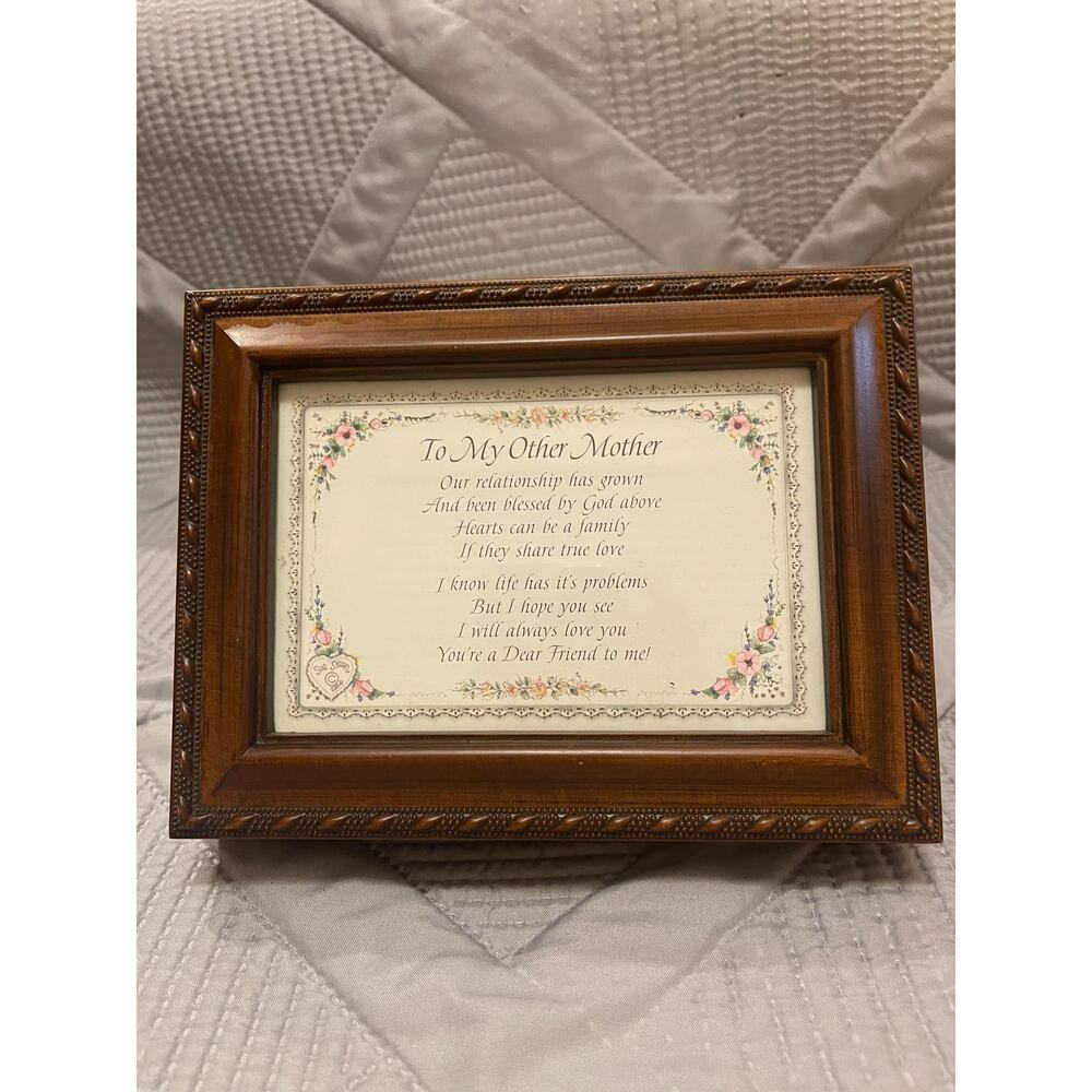 Mother's Day Wooden Gift Jewerly Box Music Player TO MY OTHER MOTHER Sanya Works